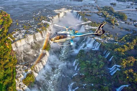 iguazu falls panoramic helicopter flight with optional transfers foz do iguacu