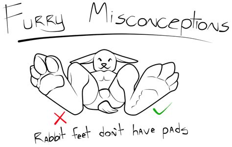 Let your kids know that the easter bunny has been with this cute easter bunny footprint stencil. Furry Misconceptions - Rabbit Feet by lionsilverwolf on ...
