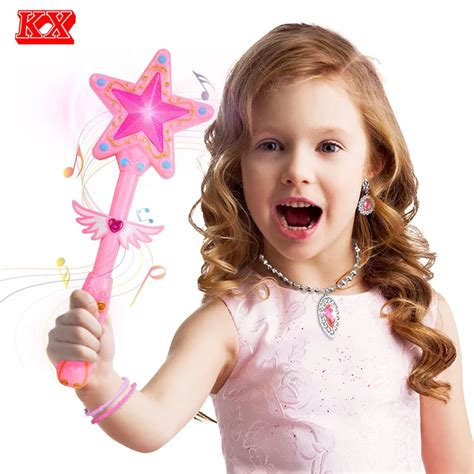 Girls Fairy Magic Wand With Flashing Light And Music Song Princess Game Little Fairy Stick