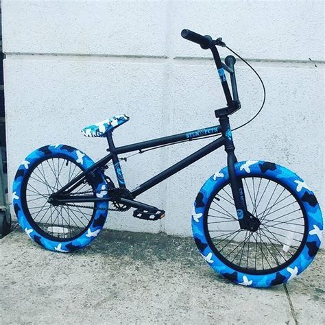 2019 Lucis Abril X Fictionbikes 20 Inch Bmx In Black And Blue Camo