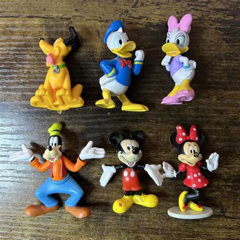 Disney Figures Cake Toppers Mickey Minnie Mouse Donald Duck Pluto Goofy