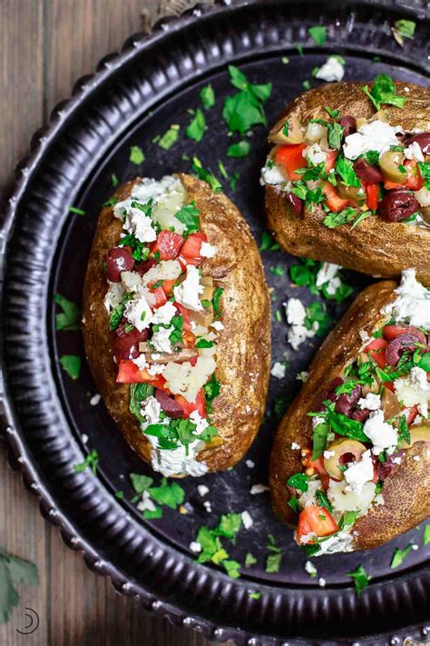 Mediterranean Loaded Baked Potato Recipe The Mediterranean Dish