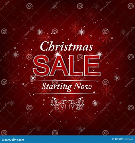Christmas Background With Sale Offer Stock Vector Illustration Of