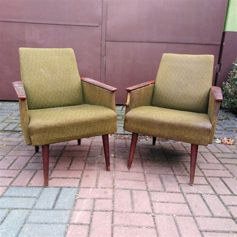 Fotel Fotele Tapicerowane Klubowe Gera Prl Vintage 8671335089