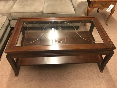 Etched Glass Coffee Table Delmarva Furniture Consignment