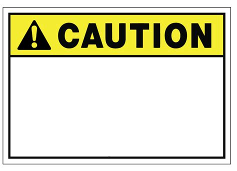 Customizable Caution Blank Safety Sign 2