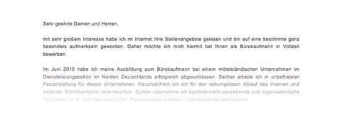 Zu einem gelungenen anschreiben gehören einige notwendige elemente. Bewerbung Bürokauffrau Muster