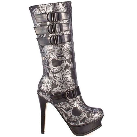 iron fist sexy boots skull fashion gothic fashion fashion shoes high heel boots heeled boots