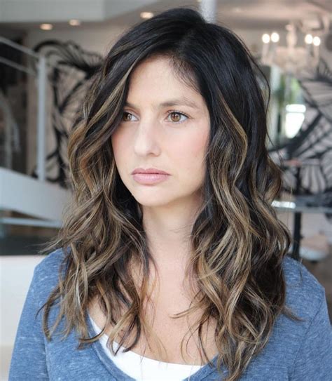 Long Wavy Brunette Balayage Style Thick Wavy Haircuts Haircut For