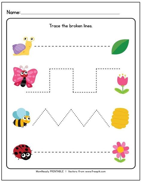 Tracing Lines Worksheets Preschool Tracing