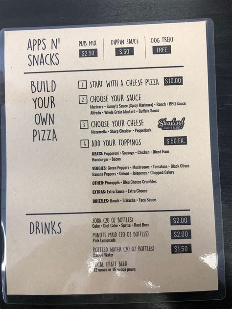Check Out The Menu At The New Sunnys Pizzeria Siouxfallsbusiness