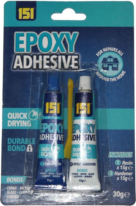 Two Part Epoxy Adhesive Glue Quick Drying 2x 15ml Resin And Hardener