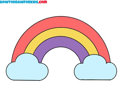 How To Draw A Rainbow For Kindergarten Easy Tutorial For Kids