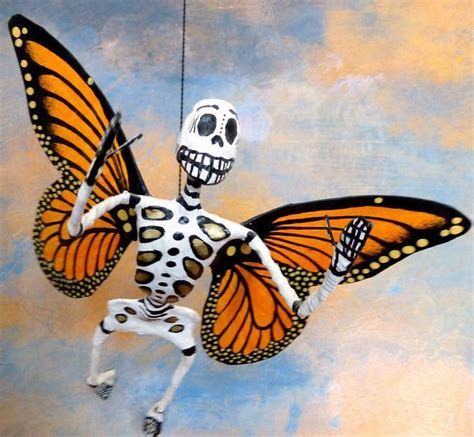Flying Butterfly Skeletons Skeleton With Monarch Wings Ii Cartoneria