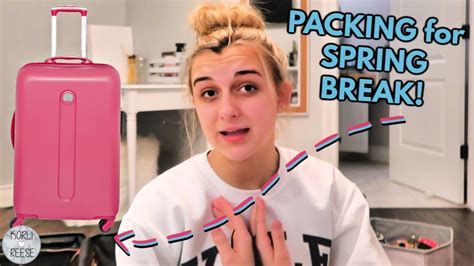 Packing For Spring Break Vacation Youtube