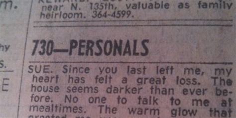 This Personal Ad Will Break Your Heart Until You Get To The Last