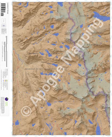 Gannett Peak Wy Amtopo By Apogee Mapping Inc