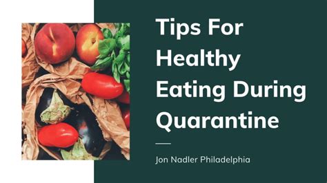 Tips For Healthy Eating During Quarantine Youtube