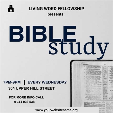 Bible Study Poster Template Postermywall