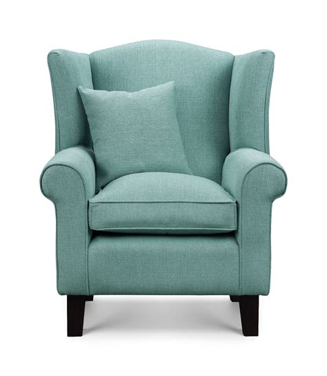 Tom dixon small accent chairs accent chairs for living room living room sets sofa furniture. High Wing Back Armchair Duck Egg Blue Chenille Fabric ...