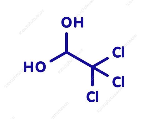 Chloral Hydrate Sedative Drug Molecule Illustration Stock Image
