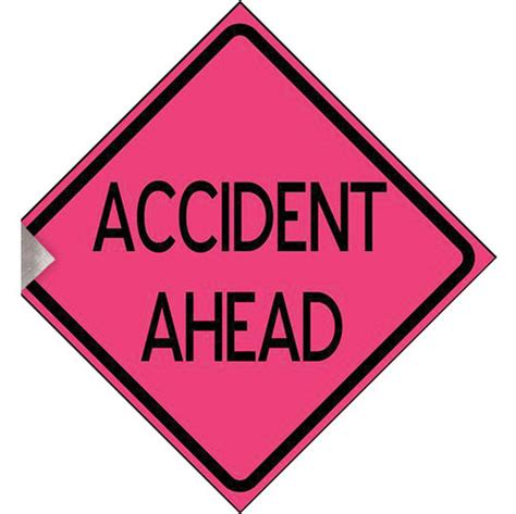 Roll Up Signface Accident Ahead Sign Rigid Signfaces Tapco