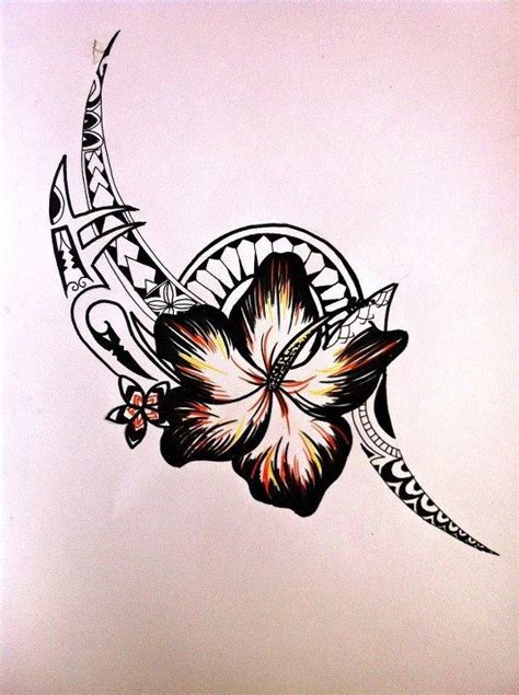 Tribal Samoan Flower Tattoo Designs