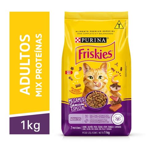 Ração FRISKIES gatos adultos Megamix 1kg Tateno Supermercado