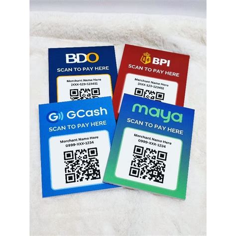 Online Payment QR Code Signage Standee On Sintra Board GCash Maya