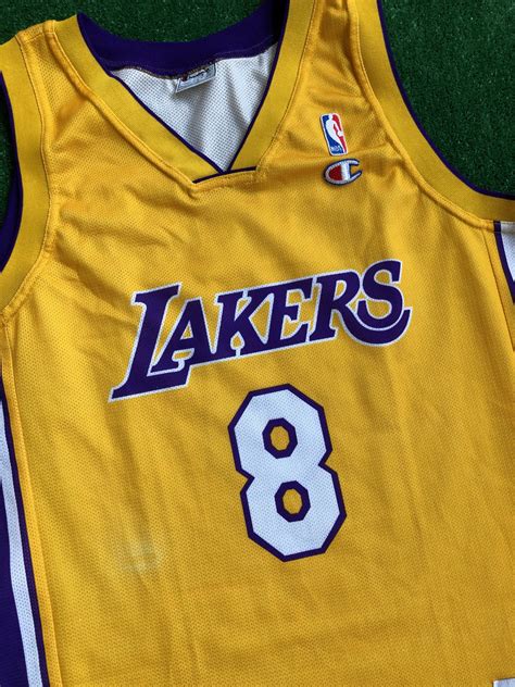 2001 Kobe Bryant Angeles Lakers Euro Cut Champion NBA Jersey Size Large ...