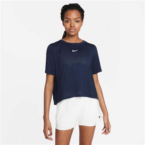 Nike Womens Short Sleeve Advantage Top Navy Blue