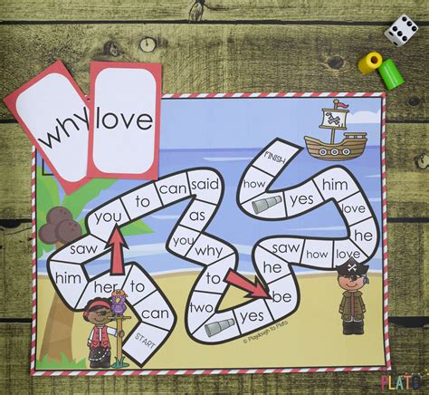Pirate Sight Word Game Playdough To Plato