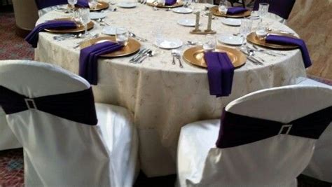 Blush pink lamour satin chair sashes. Plum bands - Pittsburgh Chair Covers | Chair covers, Table ...