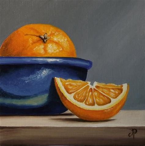 Daily Paintworks Original Fine Art Jane Palmer Orange Bowl