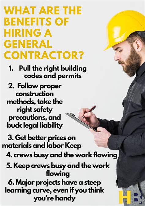 What Are The Benefits Of Hiring A General Contractor General Contractor Business Contractor