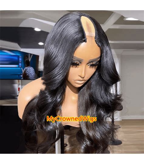 Brazilian Virgin Body Wave U Part Wig Quick And Easy Affordable Wig
