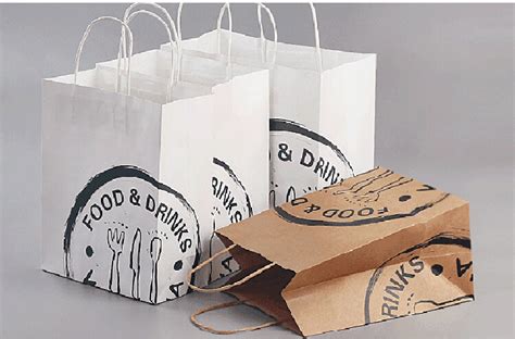 Custom Logo Printed Food Take Away Kraft Paper Bags Darling Packing