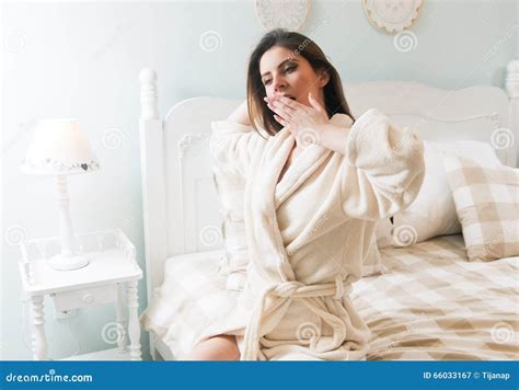 Young Woman Going To Bed Getting Out Of The Bed Stock Image Image