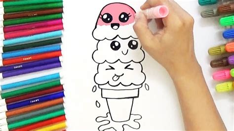 How To Draw A Cute Ice Cream Cone Cute And Easy Bodraw Youtube Ice Cream Cone Drawing