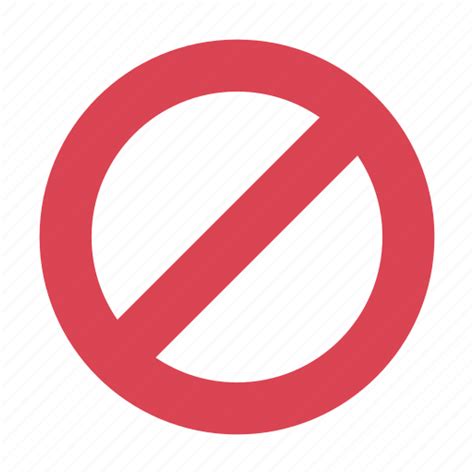 Circle Crossed Forbidden No Prohibited Red Stop Icon