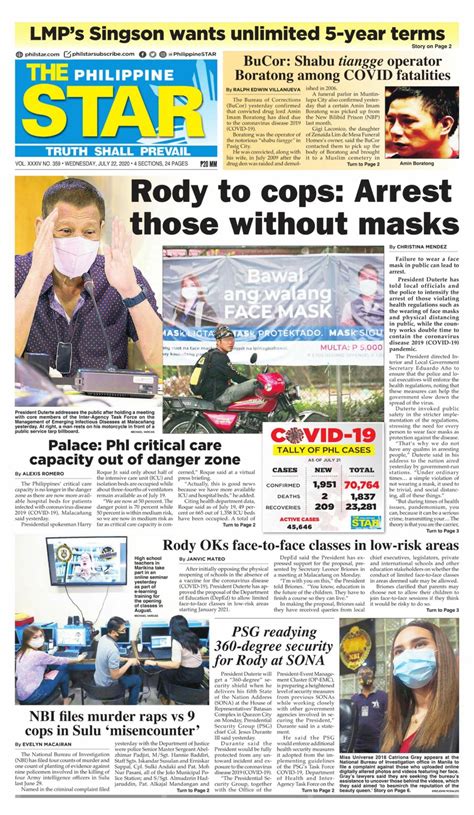 The Philippine Star July 22 2020 Newspaper Get Your Digital Subscription