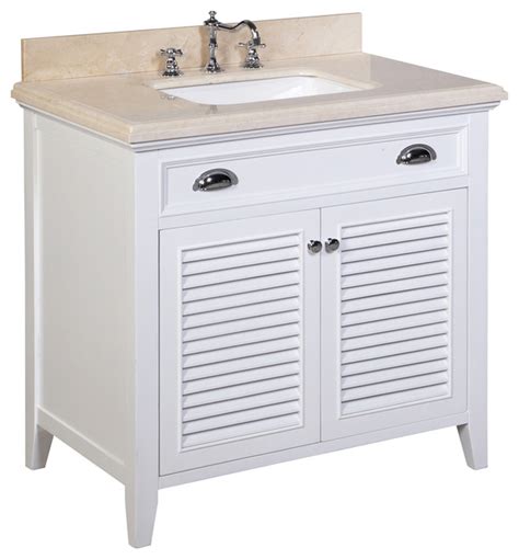 Top rated bathroom vanity manufacturers. Savannah 36" Bath Vanity, Crema Marfil/White - Tropical ...