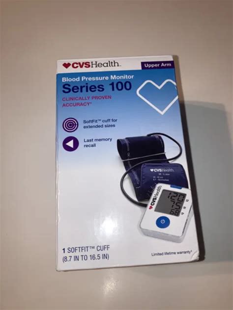 Cvs Health Upper Arm Digital Blood Pressure Monitor Series 100 Euc