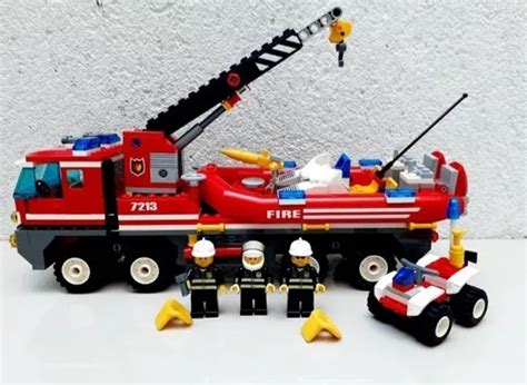 Lego City 7213 Off Road Fire Truck Fireboat Mercadolivre