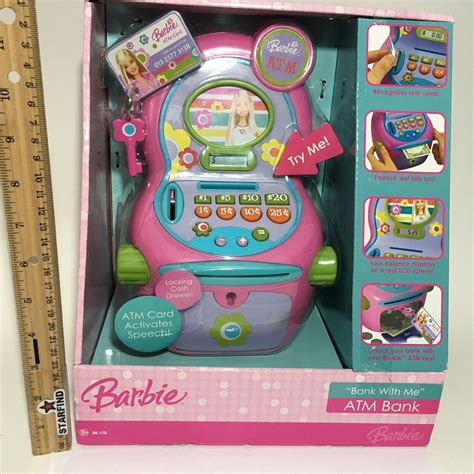 Barbie Bank With Me Atm Machine Money Piggy Money Key New 2006 Rare