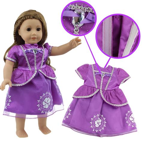 buy 18 inch doll clothes 5 pc different princess costume dress set includes bella cinderella