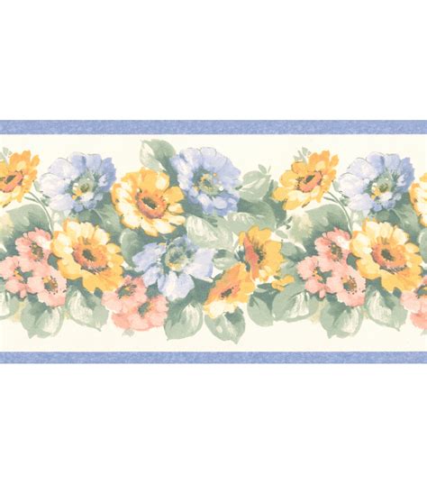 Free Download Garden Wallpaper Border Samplemaryanne Periwinkle Floral