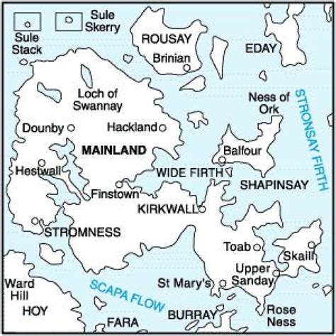 No 6 Orkney Mainland 150000 Landkartenschroppde Online Shop