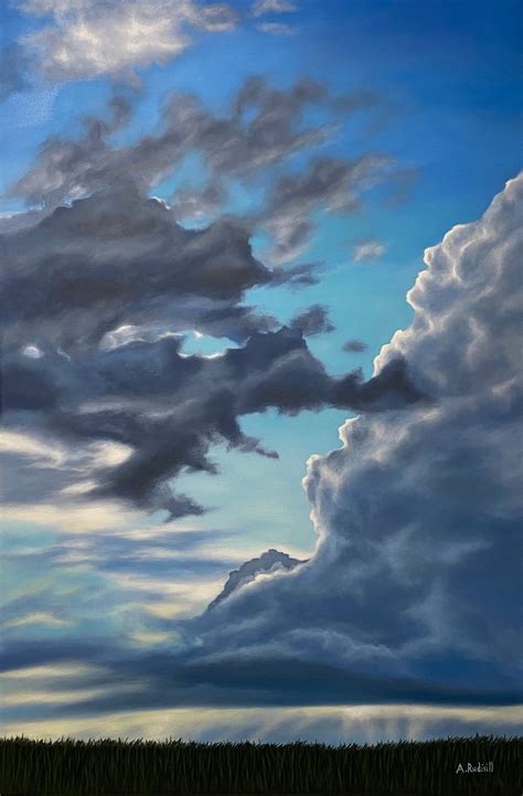 Storm Cloud Original Oil Painting 24x36 Original Oil Etsy