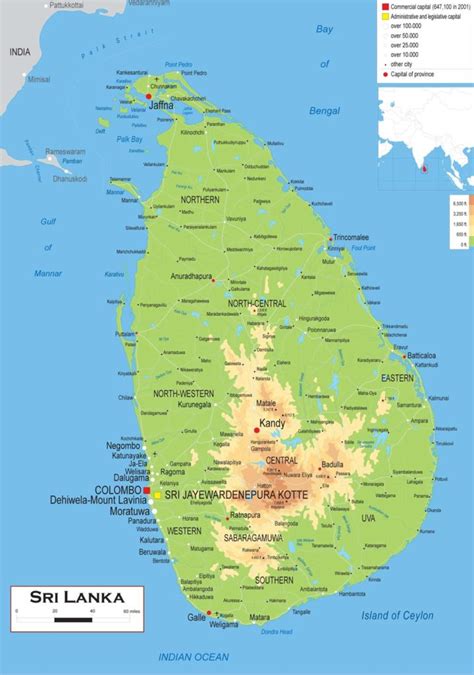 mapa de sri lanka guía turismo sri lanka